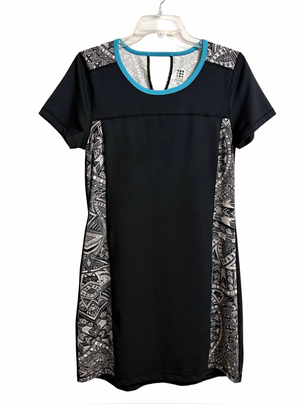 Title Nine Dream Geometric Activewear Dress M Black Athleisure Performance Sport